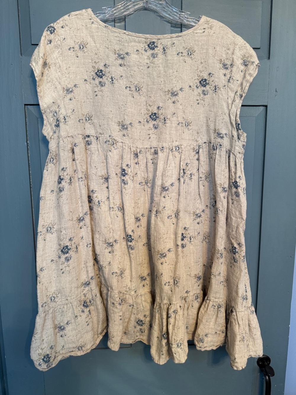Hearts Desire by Mary Grace Beige Floral Cotton Tunic Top - Picture 5 of 8